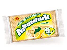 “Лакомник” хрупкави вафли с крем лимон